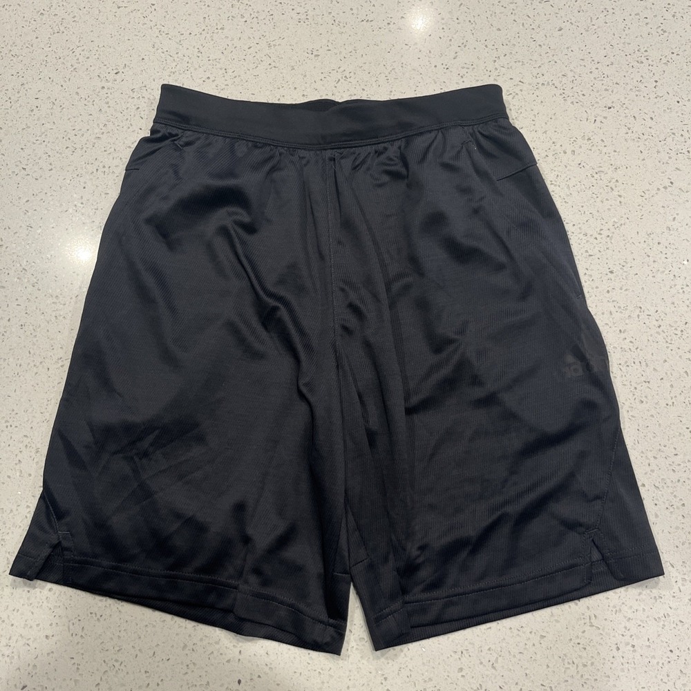 Adidas Climalite Black Athletic Shorts Men's Size Small Black Logo zip Pocket